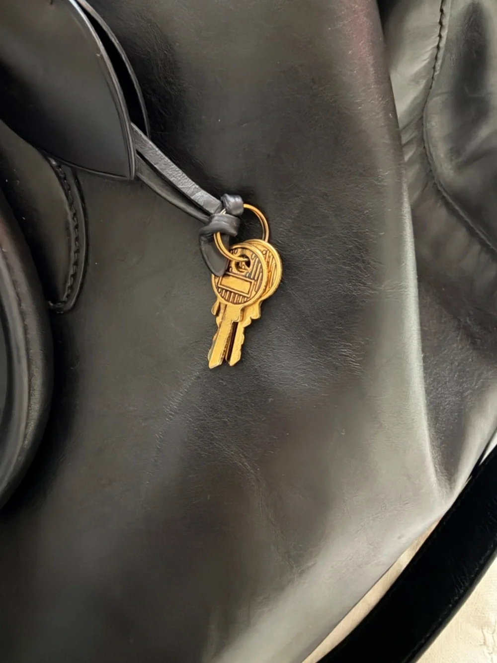 KHAITE Black Leather Duffel with Gold Hardware - Picture 7 of 10